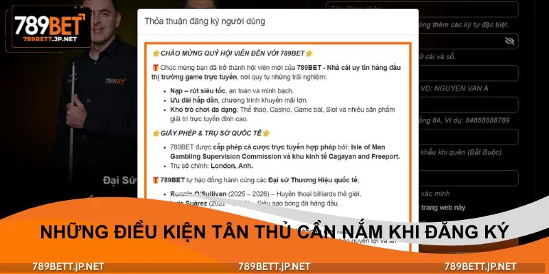 Điều khoản và điều kiện mà hội viên cần nắm khi đăng ký
